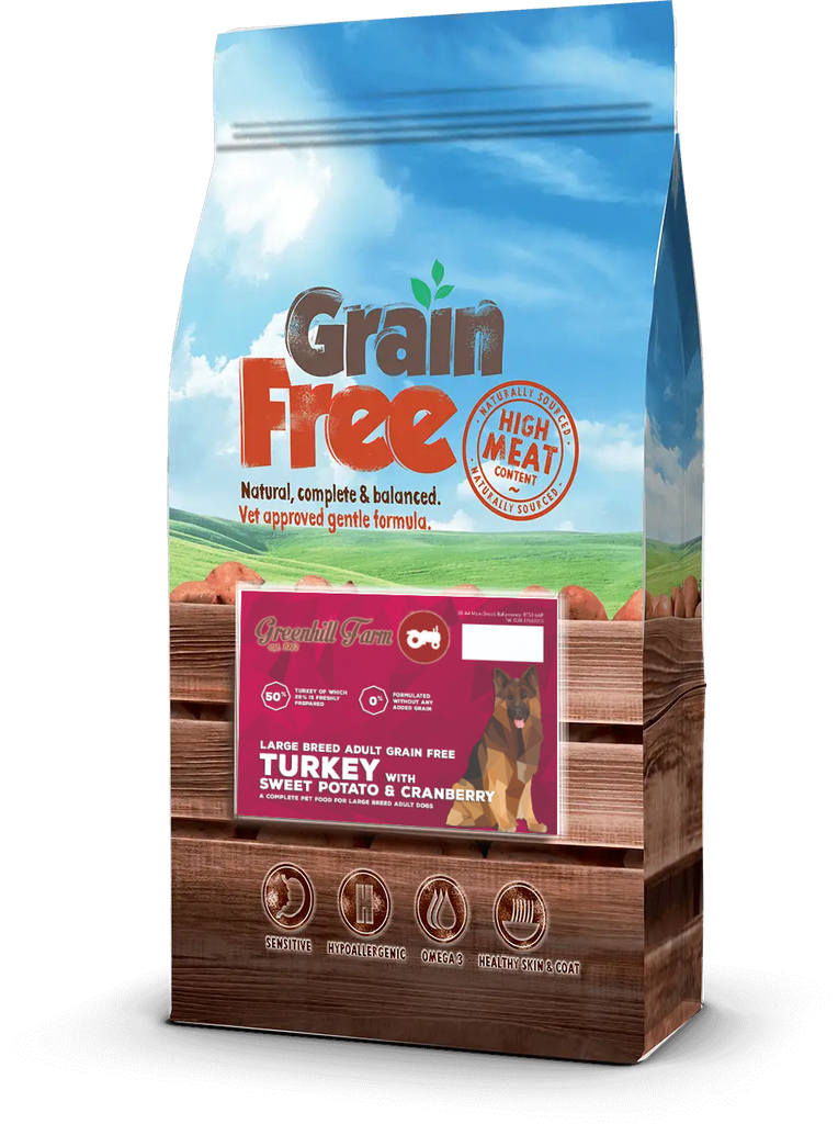 Greenhill Farm Grain Free Large Breed Turkey With Sweet Potato & Cranberry Adult Dog Food